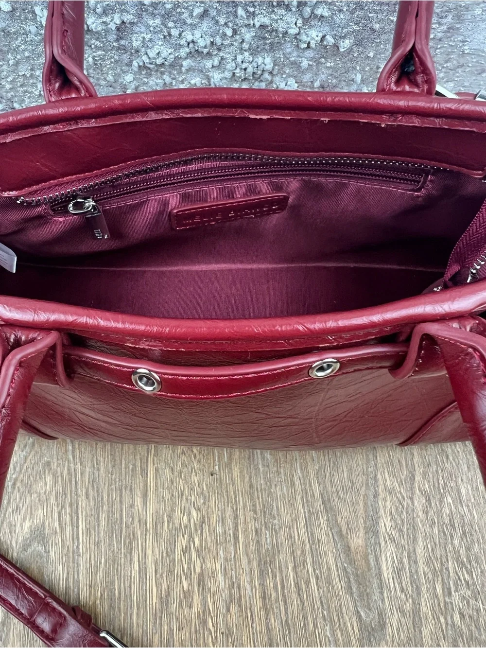 602 Melie Bianco Burgundy Satchel